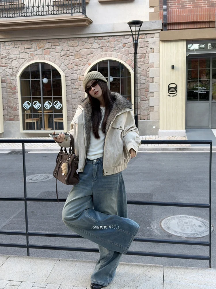 MMFI2025 Autumn Winter New Retro Fce Lined Zipper Cotton Jaet Women Warm Street Sle Hooded ort Coat Korean Version
MMFI2025 Autumn Winter New Retro Fce Lined Zipper Cotton Jaet Women Warm Street Sle Hooded ort Coat Korean Version