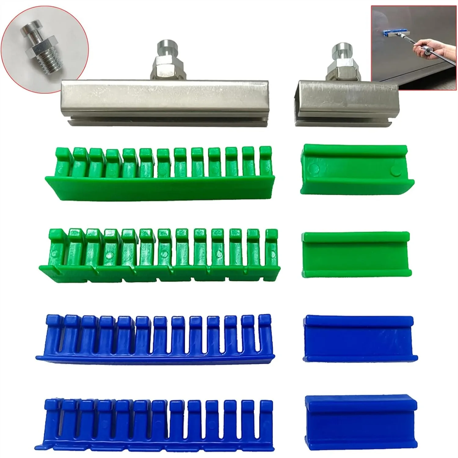 Adhesive Glue Tabs for Paintless Dent Repair - 10pcs/Set Green Blue Tools Kits, Easy Auto Body Fix
Adhesive Glue Tabs for Paintless Dent Repair - 10pcs/Set Green Blue Tools Kits, Easy Auto Body Fix