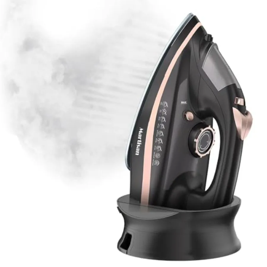Cordless Iron for Clothes 1500W Wireless Rapid Heating Retractable Cord Power Charging Base Ceramic Soleplate Auto-off Anti-cal
Cordless Iron for Clothes 1500W Wireless Rapid Heating Retractable Cord Power Charging Base Ceramic Soleplate Auto-off Anti-cal