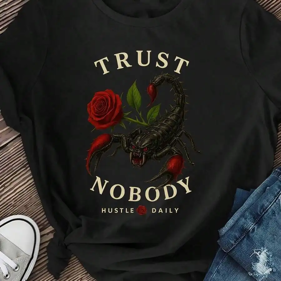 Womens Scorpion And Rose Graphic Tee Trust Nobody Slogan T-Shirt Casual Short Sleeve Crew Neck
Womens Scorpion And Rose Graphic Tee Trust Nobody Slogan T-Shirt Casual Short Sleeve Crew Neck