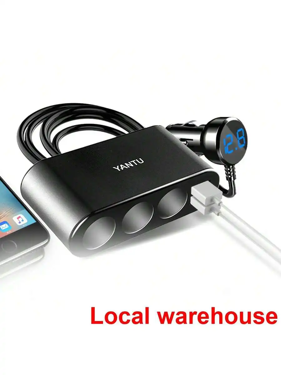 3-Port Car Cigarette Lighter Splitter With Dual USB Charging Outputs For Phones, GPS, And Electronics On The Road
3-Port Car Cigarette Lighter Splitter With Dual USB Charging Outputs For Phones, GPS, And Electronics On The Road