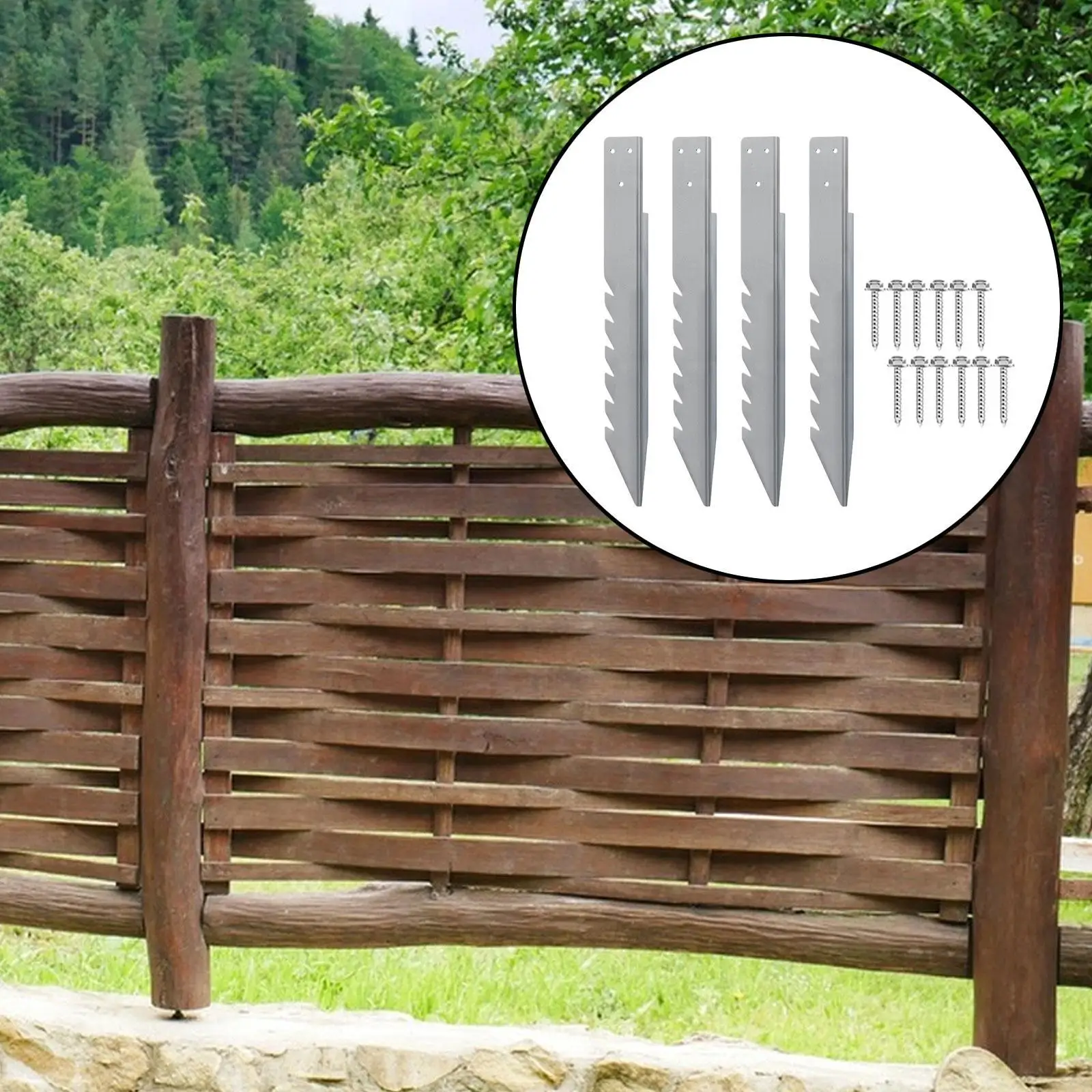 Steel Fence Post Anchor Kit with Fence Ground Spike for Garden Railing Wooden Swing Mailbox Installation
Steel Fence Post Anchor Kit with Fence Ground Spike for Garden Railing Wooden Swing Mailbox Installation