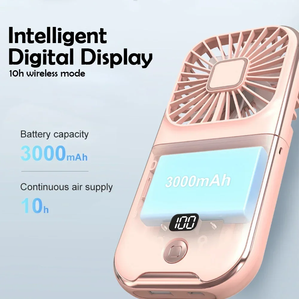 D2 3000mAh Multi-function Mini Desk Fan Table Power Bank Mobile Phone Holder Desktop USB Rechargeable 180° Foldable Neck Fan
D2 3000mAh Multi-function Mini Desk Fan Table Power Bank Mobile Phone Holder Desktop USB Rechargeable 180° Foldable Neck Fan