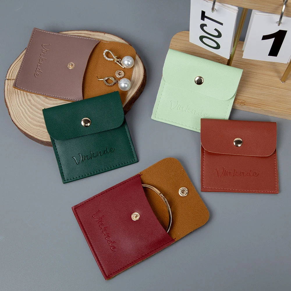 Personalization Logo PU Snap Flip Bag for Jewelry Elegant Leather Small Button Pouch Wedding Travel Earrings Ring Jewellry Pack
Personalization Logo PU Snap Flip Bag for Jewelry Elegant Leather Small Button Pouch Wedding Travel Earrings Ring Jewellry Pack