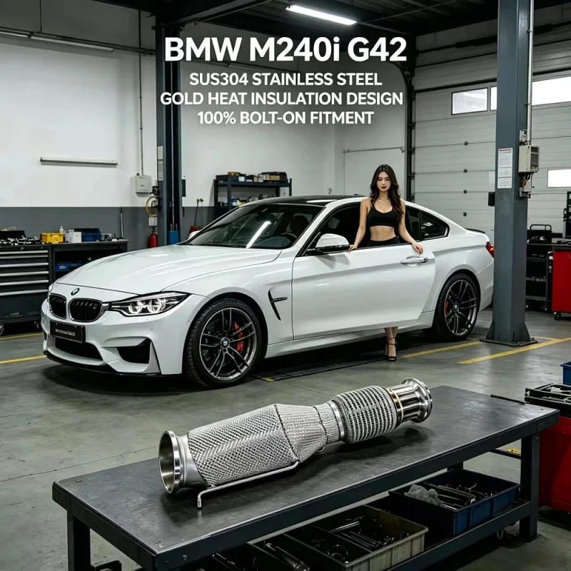 OEM No Engine Fault Light for BMW M240i G42 M340i G20 B58 Engine SS304 Insulated Down Pipe Exhaust Pipes Header Power Upgrade
OEM No Engine Fault Light for BMW M240i G42 M340i G20 B58 Engine SS304 Insulated Down Pipe Exhaust Pipes Header Power Upgrade