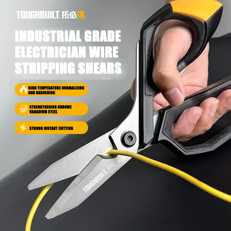 TOUGHBUILT Industrial grade electrician wire stripping and cutting, copper/aluminum/PVC floor/cardboard cutting TB-H4-70-E
TOUGHBUILT Industrial grade electrician wire stripping and cutting, copper/aluminum/PVC floor/cardboard cutting TB-H4-70-E