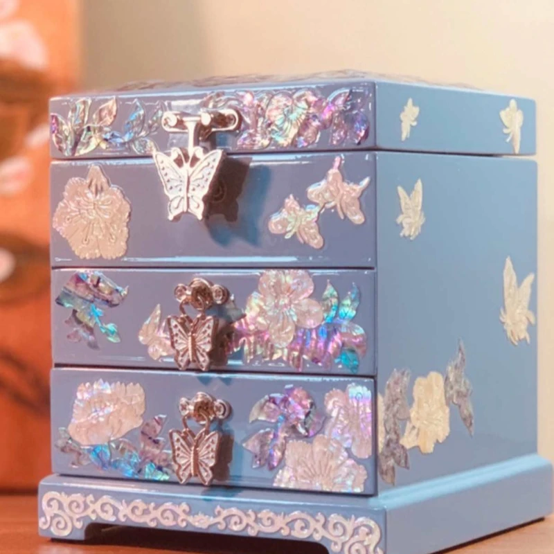 Three-layer jewelry box Wooden handmade jewelry storage box Wedding gift Bride wedding gift Dowry
Three-layer jewelry box Wooden handmade jewelry storage box Wedding gift Bride wedding gift Dowry