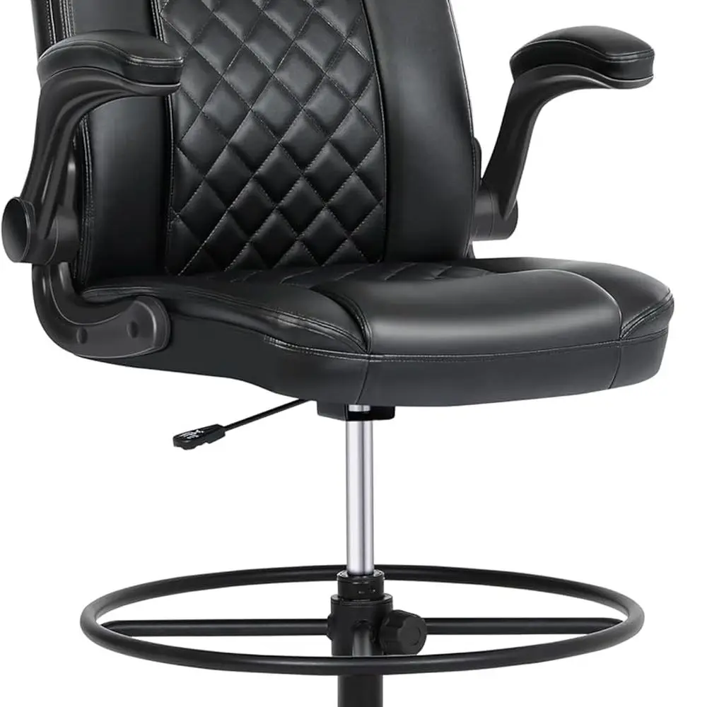 Регулируемый по высоте стул для работы стоя с откидными подлокотниками и кожаным сиденьем для использования у стойки
Регулируемый по высоте стул для работы стоя с откидными подлокотниками и кожаным сиденьем для использования у стойки