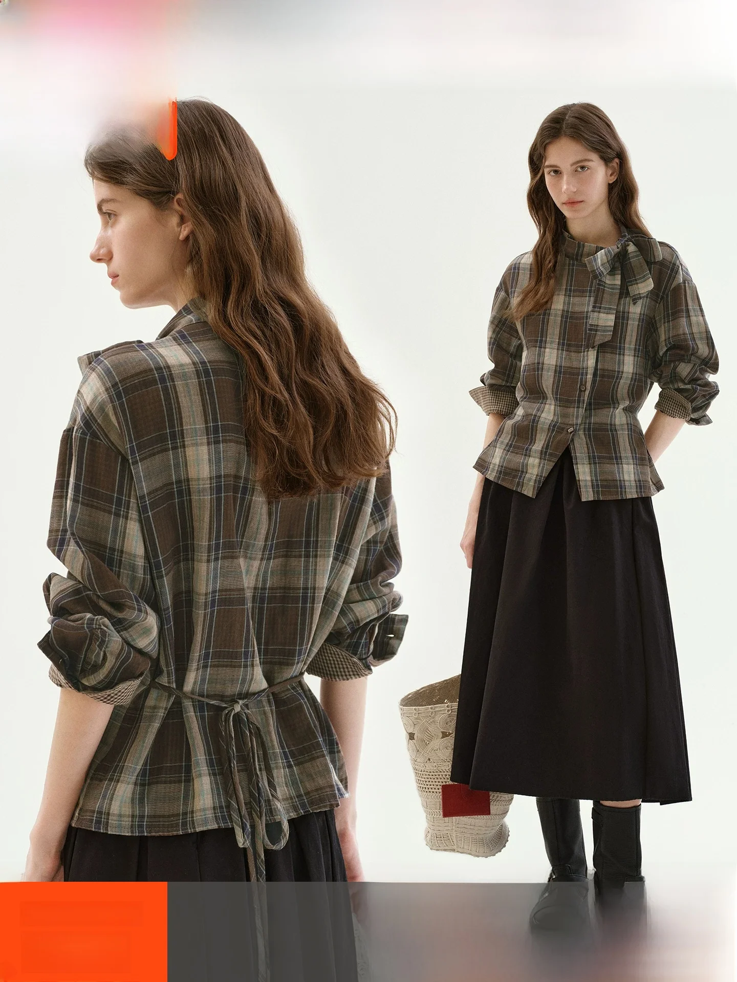 Fano 100% Cotton Plaid Shirt Women's Spring 2026 Knot Tie Design Unique Top Buttoned Long Sleeve Commute Style
Fano 100% Cotton Plaid Shirt Women's Spring 2026 Knot Tie Design Unique Top Buttoned Long Sleeve Commute Style