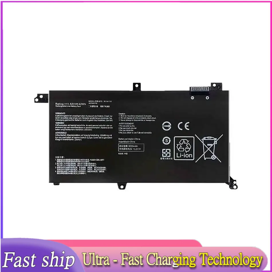Laptop Battery B31N1732 3653Mah For Asus Vivobook S2 S4300U S4300F S14 S430 X430UA X430UF Mars15 Mars 15 VX60G
Laptop Battery B31N1732 3653Mah For Asus Vivobook S2 S4300U S4300F S14 S430 X430UA X430UF Mars15 Mars 15 VX60G