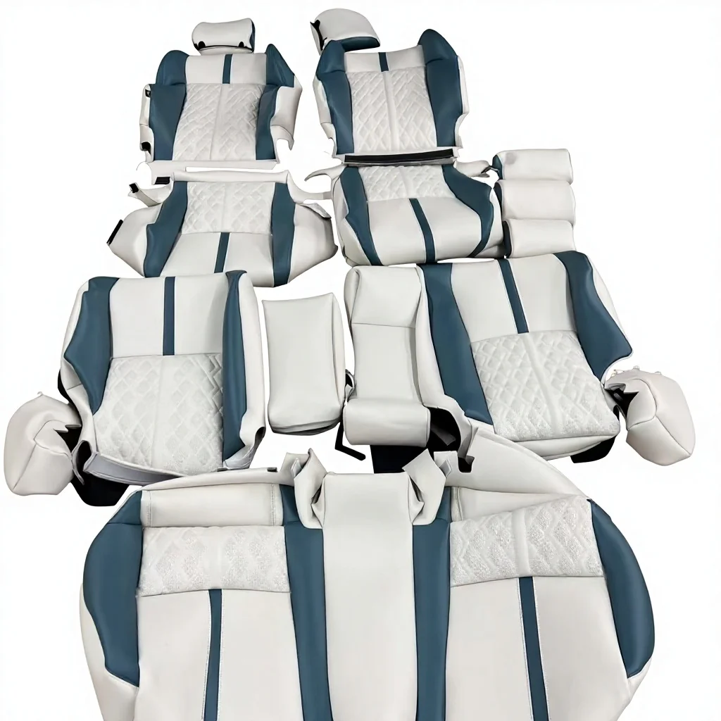 Factory Wholesale of High-end Quality Seat Covers for 2019 for Toyota Reiz Replace the Seats with White and Green Leather
Factory Wholesale of High-end Quality Seat Covers for 2019 for Toyota Reiz Replace the Seats with White and Green Leather