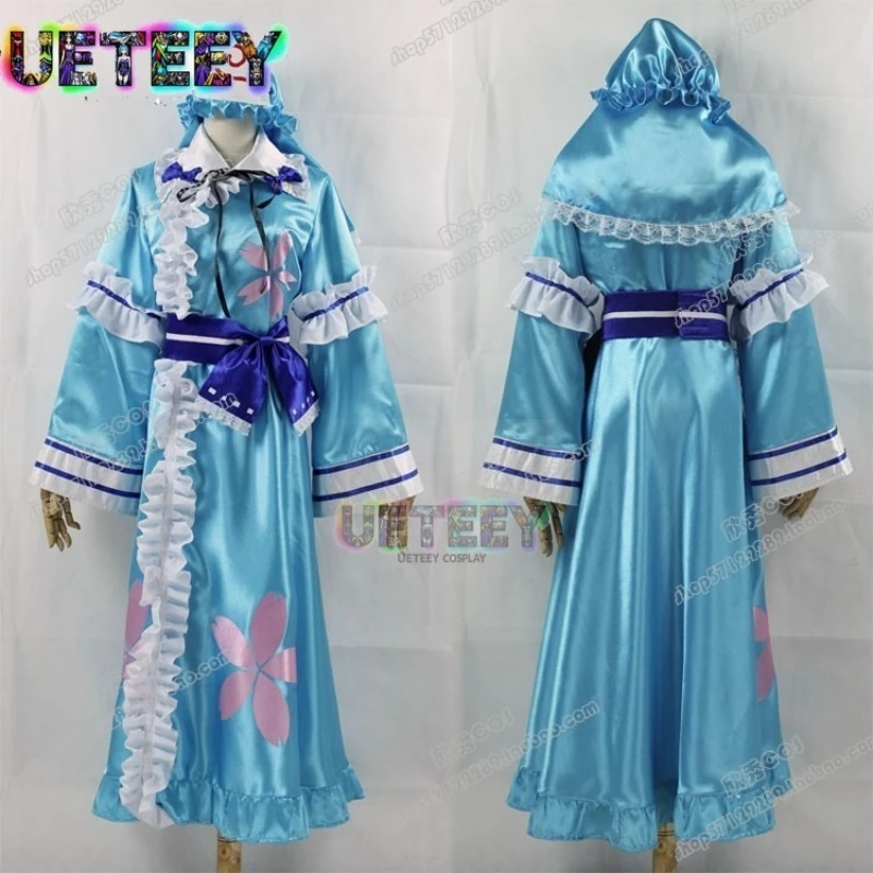 UETEEY COS Touhou Project Gensokyo Saigyouji Yuyuko Anime Cosplay Dress Halloween Anime Costume Custom Size
UETEEY COS Touhou Project Gensokyo Saigyouji Yuyuko Anime Cosplay Dress Halloween Anime Costume Custom Size