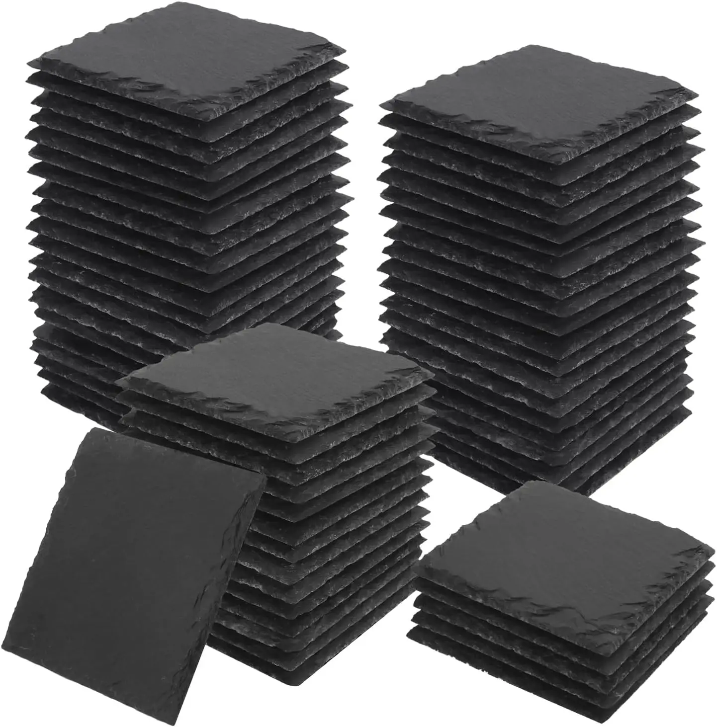 60 Pack 4 Inch Square Black Slate Coasters for Drinks, Home Decor, and Personalized Laser Engraving Gifts
60 Pack 4 Inch Square Black Slate Coasters for Drinks, Home Decor, and Personalized Laser Engraving Gifts