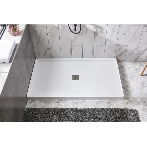 Rectangular White Shower Tray Bathroom Free Standing Single Threshold Anti Slip Shower Base
Rectangular White Shower Tray Bathroom Free Standing Single Threshold Anti Slip Shower Base