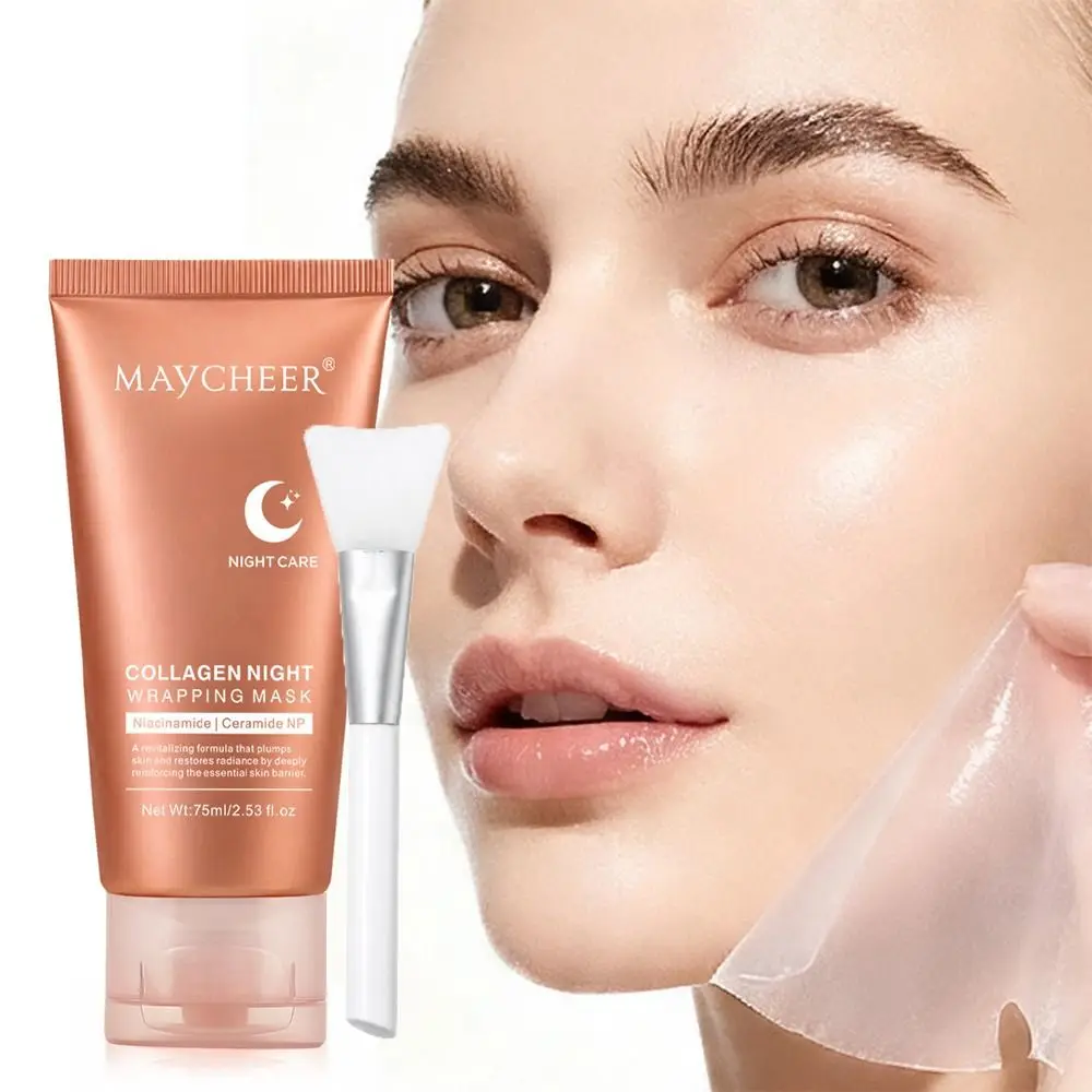 with Silicone Brush Collagen Night Wrapping Mask Niacinamide & Hyaluronic Acid Hydrating Overnight Peeling Face Mask
with Silicone Brush Collagen Night Wrapping Mask Niacinamide & Hyaluronic Acid Hydrating Overnight Peeling Face Mask