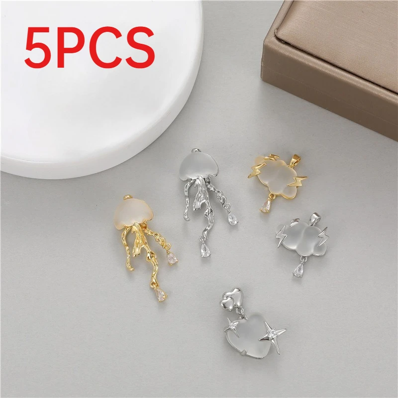 5Pcs Cute Heart Cloud Jellyfish Charms Handmade DIY Pendant Accessories For Necklace Bracelet Earrings
5Pcs Cute Heart Cloud Jellyfish Charms Handmade DIY Pendant Accessories For Necklace Bracelet Earrings