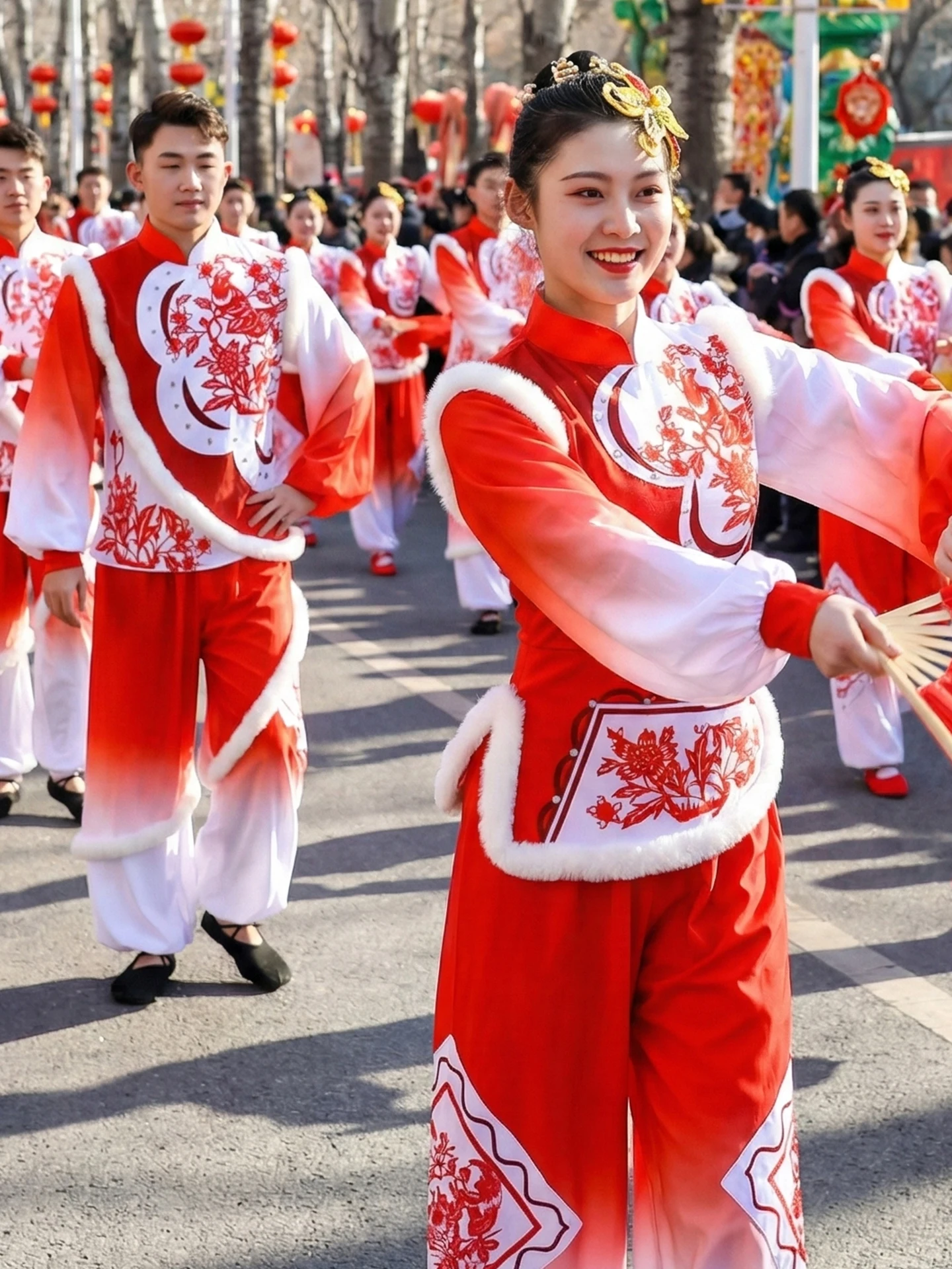 New 2026 Northeast Jiaozhou Yangge Dance Costume Men Women Adult Lion Dance Drumming Waist Drum Celebration Performance Outfit
New 2026 Northeast Jiaozhou Yangge Dance Costume Men Women Adult Lion Dance Drumming Waist Drum Celebration Performance Outfit