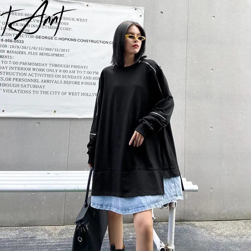 Tannt Women Hoodie Irregular Denim Patchwork Hoodie Coats For Women Asymmetry Color Matching Casual Sweatshirt Tops 2025 New
Tannt Women Hoodie Irregular Denim Patchwork Hoodie Coats For Women Asymmetry Color Matching Casual Sweatshirt Tops 2025 New