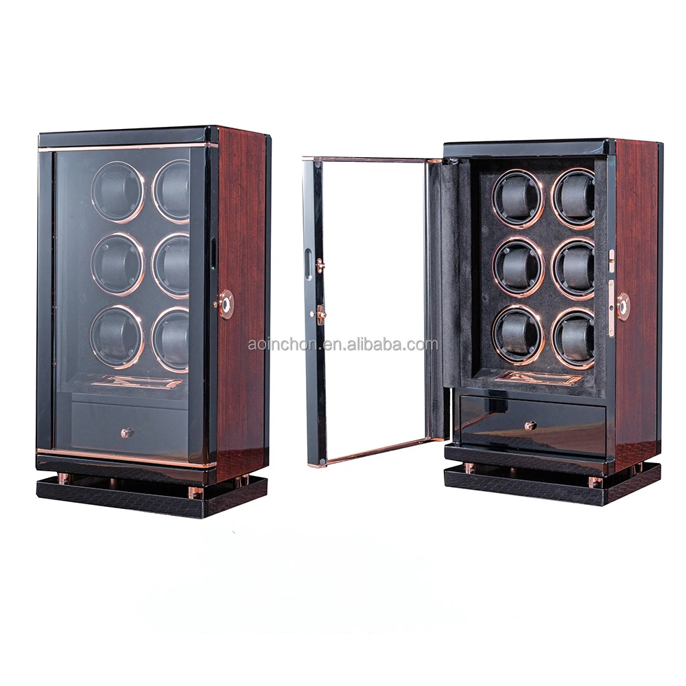 Automatic Watch Winder Fingerprint Unlock Protective Rectangle White LED Light Built-in Drawer Wood Watch Boxes Cases Custom
Automatic Watch Winder Fingerprint Unlock Protective Rectangle White LED Light Built-in Drawer Wood Watch Boxes Cases Custom