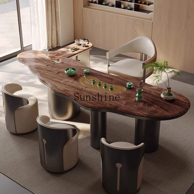 Light luxury North American black walnut tea table Light luxury Kung Fu tea table and chair combination Simple desk
Light luxury North American black walnut tea table Light luxury Kung Fu tea table and chair combination Simple desk