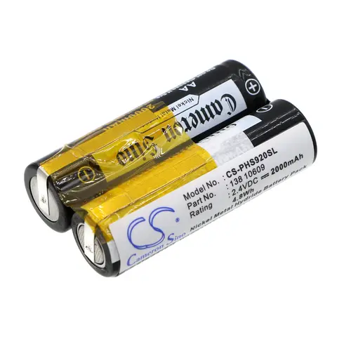 Ni-MH Shaver Battery for Philips, 2.4V, 2000mAh, Compatible Models: 5812, 5825, 6423, 6424, 6613, 6614, 6618, 6843, 6853, HP2631