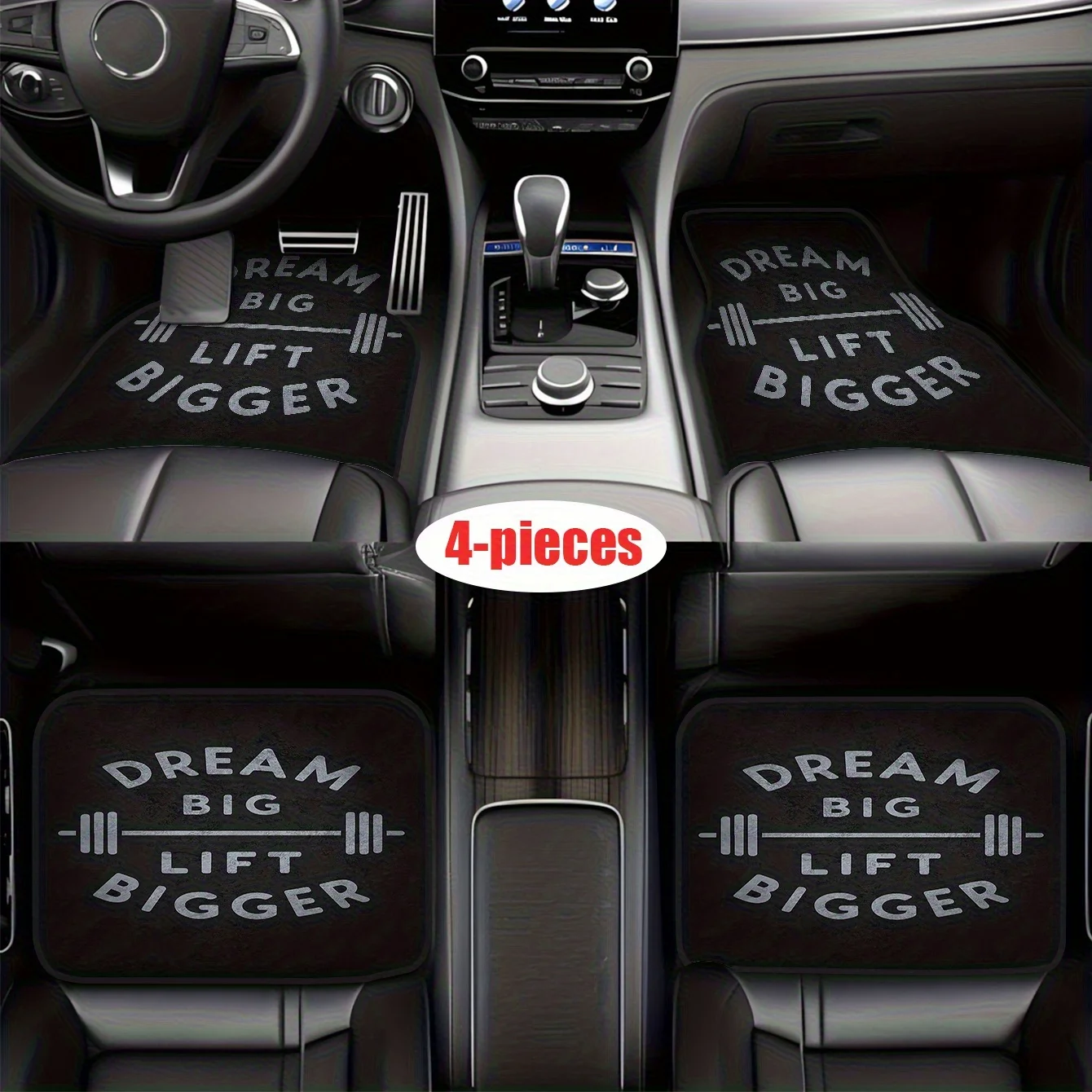 A Set Of Four Stylish Car Mats With Larger Printed Designs, Suitable For Cars, Trucks, And Suvs, Providing Fashionable Interior
A Set Of Four Stylish Car Mats With Larger Printed Designs, Suitable For Cars, Trucks, And Suvs, Providing Fashionable Interior