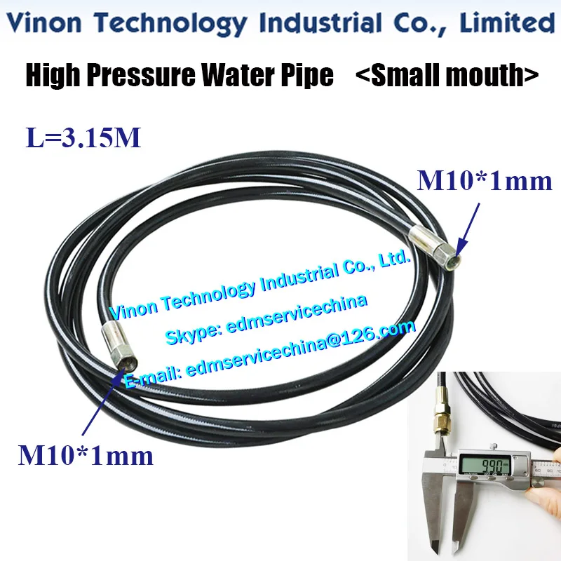 EDM High Pressure Water Pipe M10x1.0 (Small mouth), Length 3.15Meter for old Taiwan Drill EDM Machine. connection thread M10x1.0
EDM High Pressure Water Pipe M10x1.0 (Small mouth), Length 3.15Meter for old Taiwan Drill EDM Machine. connection thread M10x1.0