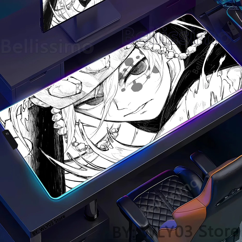 Demon Slayer Mouse Pad RGB Anime Gaming Extended Deskmat LED Backlight Rubber Keyboard Mousepad Black White Mat Desk Accessories
Demon Slayer Mouse Pad RGB Anime Gaming Extended Deskmat LED Backlight Rubber Keyboard Mousepad Black White Mat Desk Accessories