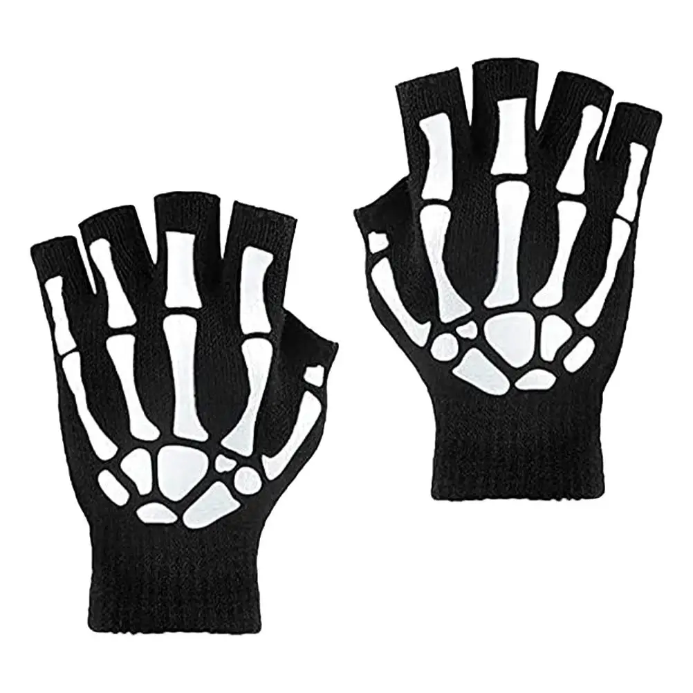 Luminous Skull Gloves Glow in Dark Fingerless Scary Halloween Acrylic Fiber Warm Women Men Party Cycling Accessories
Luminous Skull Gloves Glow in Dark Fingerless Scary Halloween Acrylic Fiber Warm Women Men Party Cycling Accessories