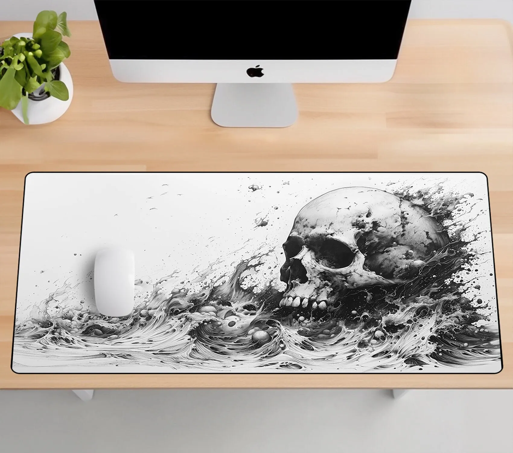 Laptop Gamer Skull Desk Mat White Mouse Pad Monochrome Skull Wave Deskmat Design Gaming Mouse Pad,Large Mousepad,gaming Desk Mat
Laptop Gamer Skull Desk Mat White Mouse Pad Monochrome Skull Wave Deskmat Design Gaming Mouse Pad,Large Mousepad,gaming Desk Mat
