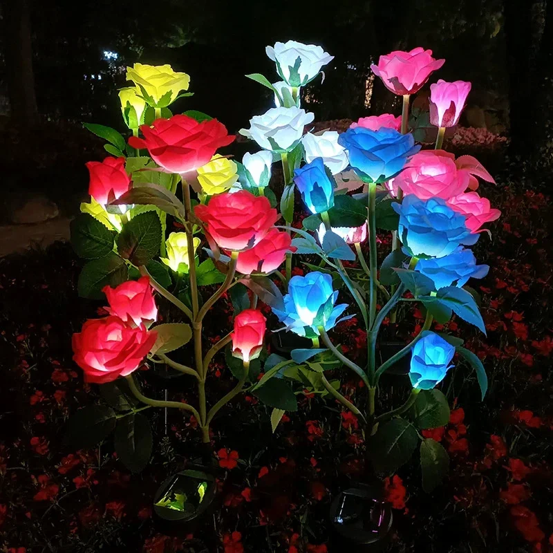 1pcs Outdoor Waterproof Solar Rose Lights with 5 Realistic Lighted Flower Heads Garden Decorative Lamp for Home Patio Decoration
1pcs Outdoor Waterproof Solar Rose Lights with 5 Realistic Lighted Flower Heads Garden Decorative Lamp for Home Patio Decoration
