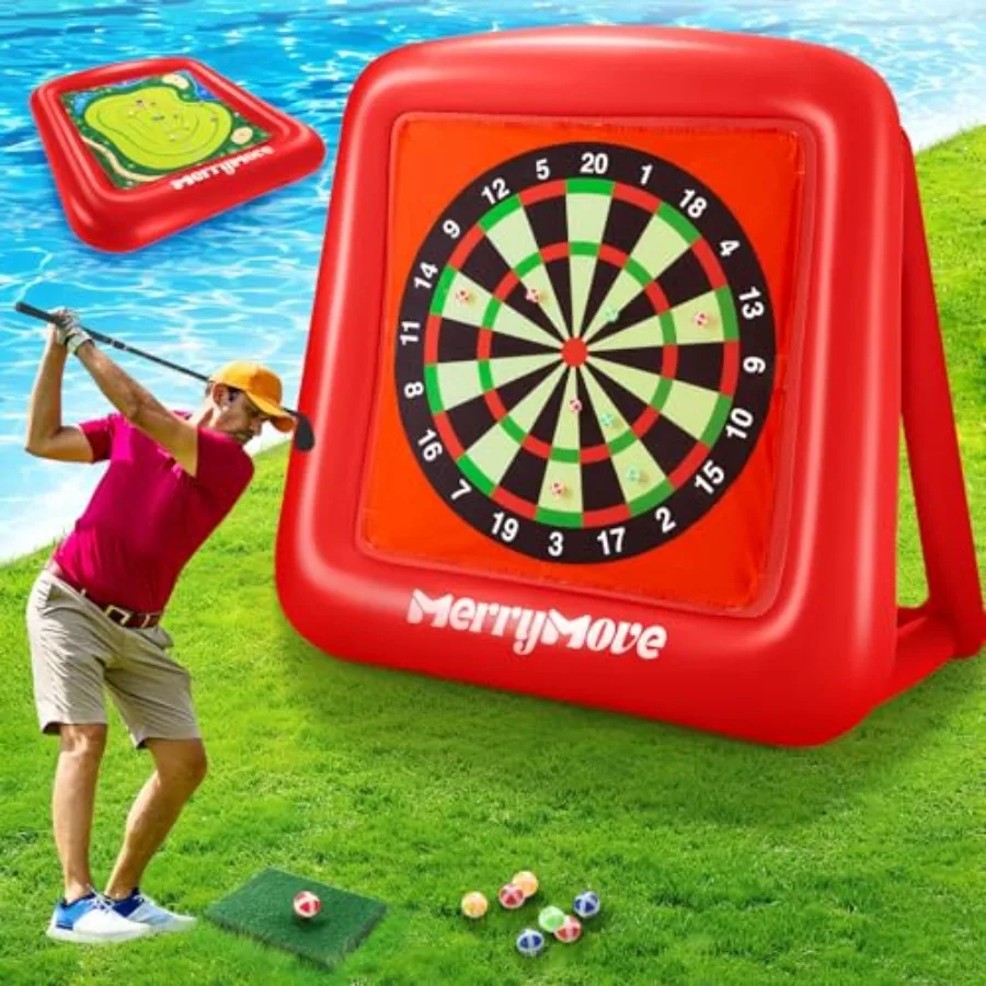 Outdoor backyard pool inflatable golf dartboard: 6.6FT PVC target in blue and yellow, weather-resistant for adults and kids
Outdoor backyard pool inflatable golf dartboard: 6.6FT PVC target in blue and yellow, weather-resistant for adults and kids