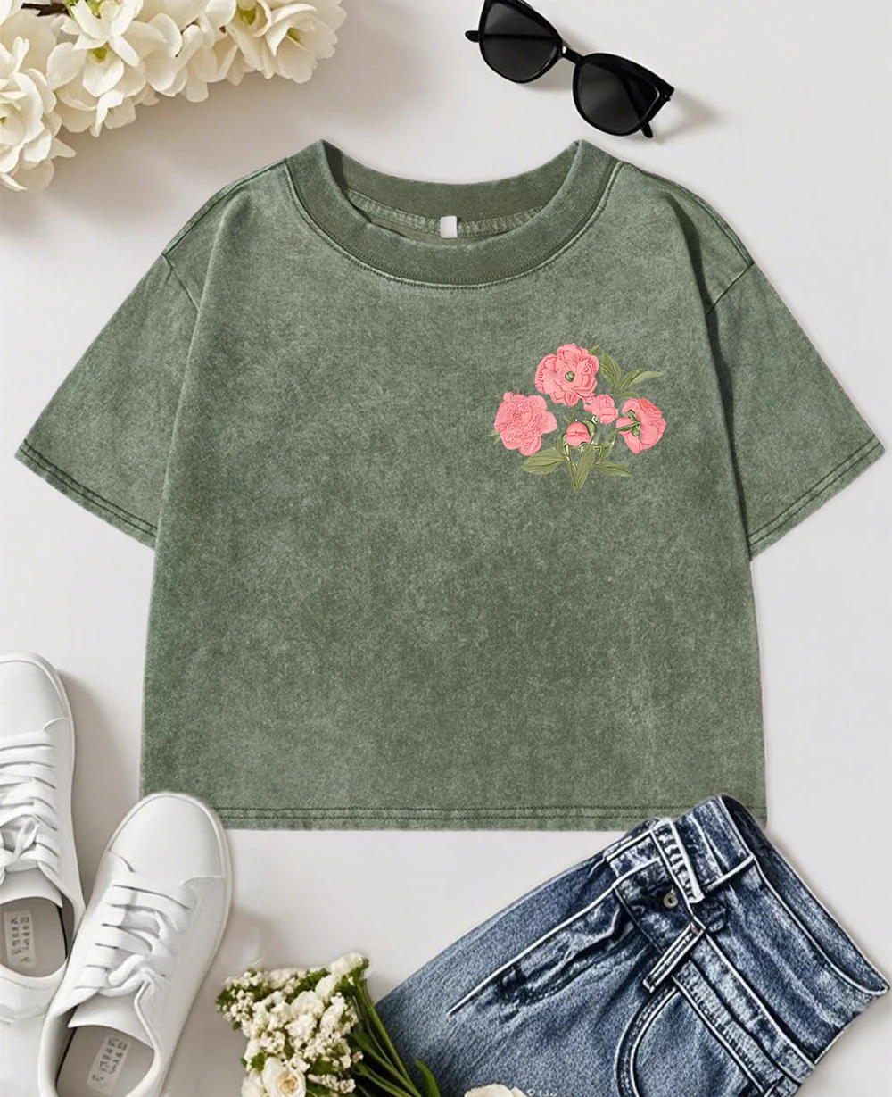Pink Beautiful Flowers Forever Print Women Washed Slim T-Shirt Summer Casual Short Sleeve Cotton Y2K T Shirts Soft Fashion Tops
Pink Beautiful Flowers Forever Print Women Washed Slim T-Shirt Summer Casual Short Sleeve Cotton Y2K T Shirts Soft Fashion Tops