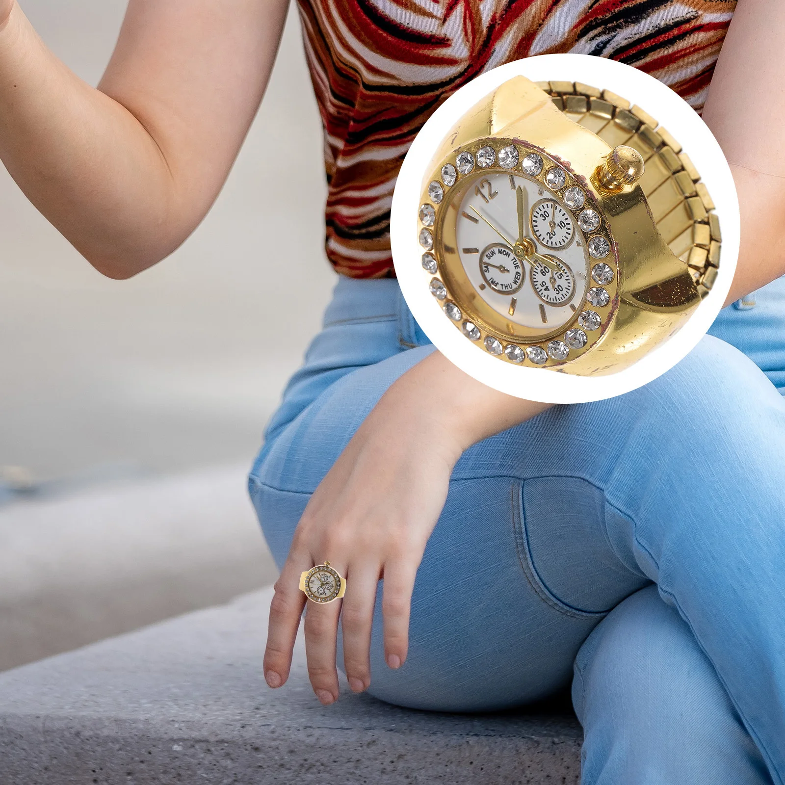 Elastic Finger Ring Watch Quartz Movement Casual Fashion Ring Watch Comfortable Elastic Fit Accurate Time Finger Watches
Elastic Finger Ring Watch Quartz Movement Casual Fashion Ring Watch Comfortable Elastic Fit Accurate Time Finger Watches