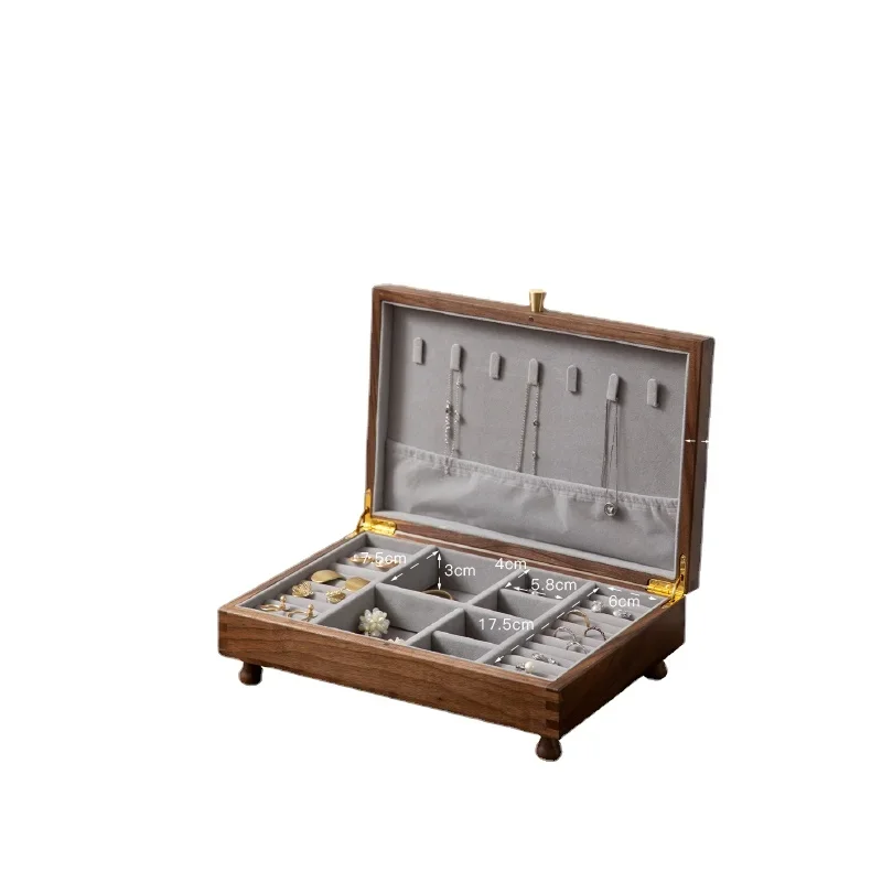 Desktop Wood Makeup Organizer Large Capacity Storage Box Partition Classification Jewelry Stand Strong And Durable Jewelry Box
Desktop Wood Makeup Organizer Large Capacity Storage Box Partition Classification Jewelry Stand Strong And Durable Jewelry Box
