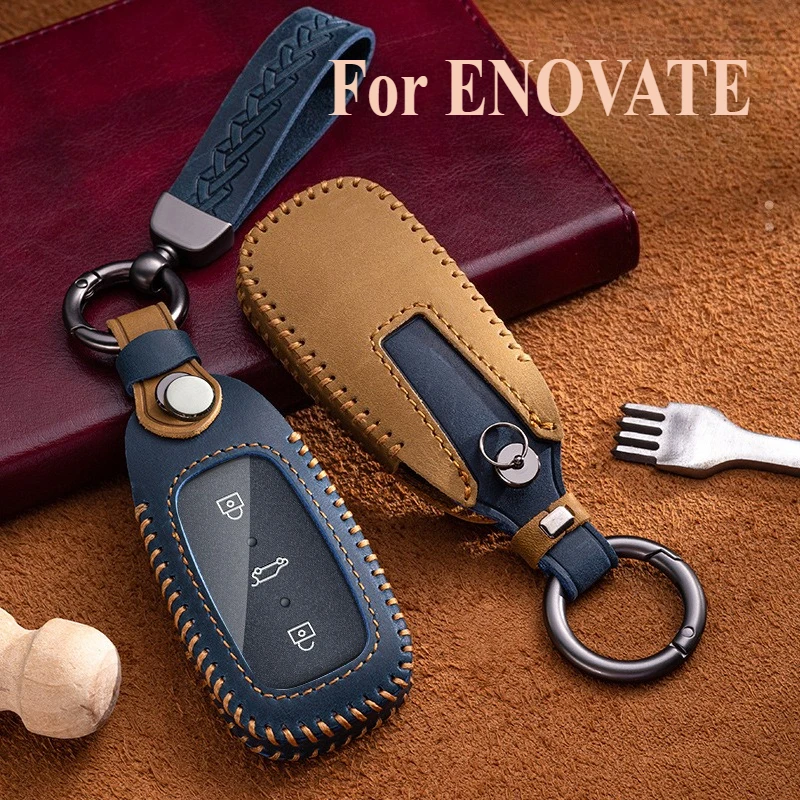 Handmade Genuine Leather Car Fob Key Case Holder Cover Protector Shell Bag KeyChain For ENOVATE ME5 ME7 2021 New Energy
Handmade Genuine Leather Car Fob Key Case Holder Cover Protector Shell Bag KeyChain For ENOVATE ME5 ME7 2021 New Energy