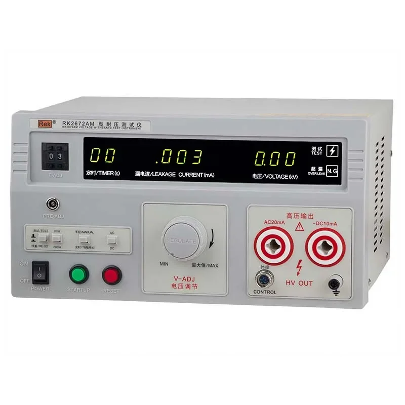 RK2672AM High Accuracy Voltage Tester HV Test Factory Products Hipot Tester Pressure-Resistant Tester for AC/DC 5KV
RK2672AM High Accuracy Voltage Tester HV Test Factory Products Hipot Tester Pressure-Resistant Tester for AC/DC 5KV
