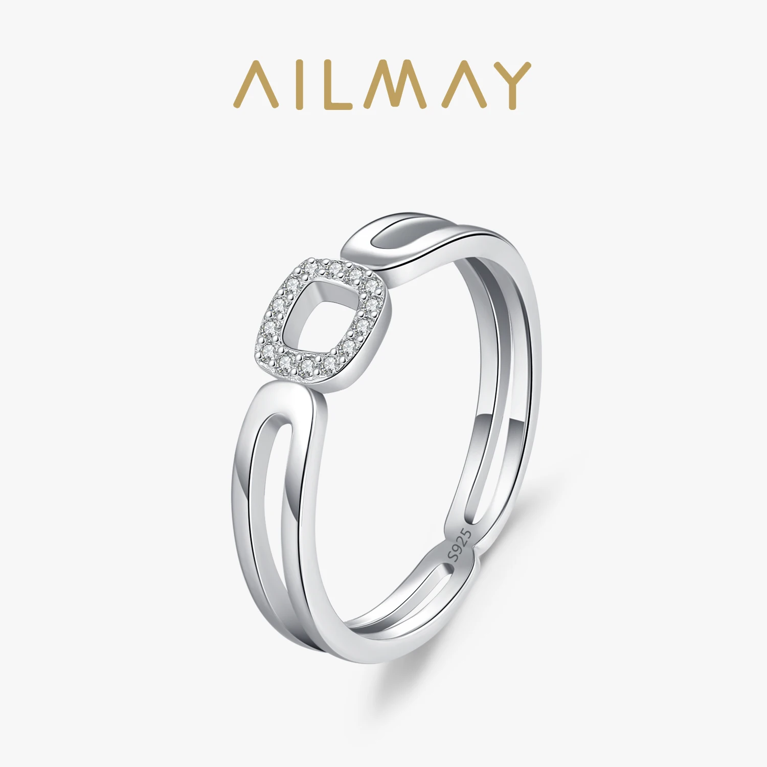Ailmay 925 Sterling Silver Geometric Hollow Double-Layer Finger Ring For Women Simple Design Ring Statement Jewelry Party Gift
Ailmay 925 Sterling Silver Geometric Hollow Double-Layer Finger Ring For Women Simple Design Ring Statement Jewelry Party Gift