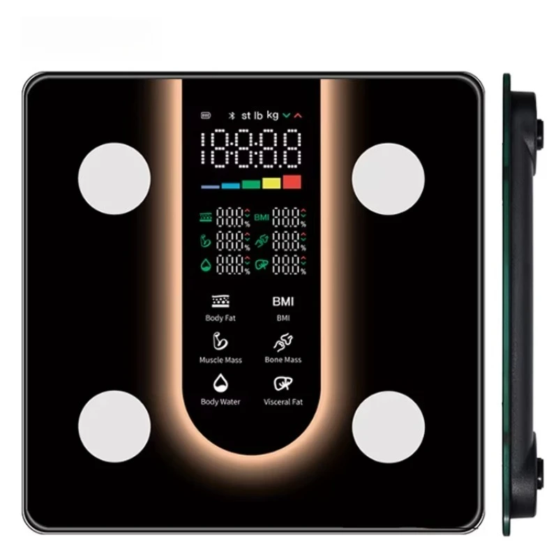 Stocked 280mm Multifunctional Smart Bathroom Scale Digital BMI Measure App Controlled Body Fat Scale
Stocked 280mm Multifunctional Smart Bathroom Scale Digital BMI Measure App Controlled Body Fat Scale