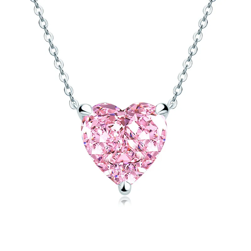 New Lab Created Diamond Jewelry S925 Sterling Silver Love Heart Shape Pink Women Fashion Pendant Necklace for Gift
New Lab Created Diamond Jewelry S925 Sterling Silver Love Heart Shape Pink Women Fashion Pendant Necklace for Gift