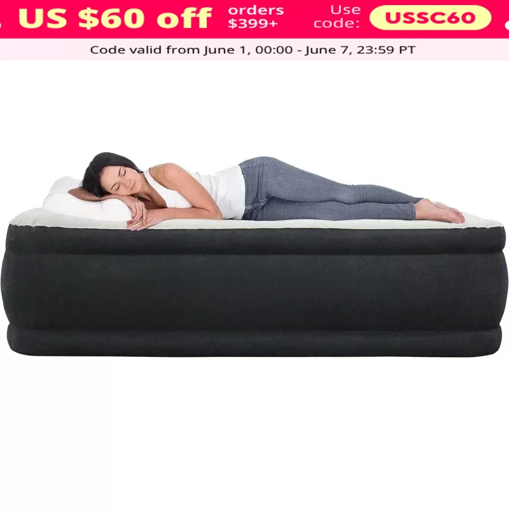Queen Air Mattress with Built-in High-Speed Pump, Luxury Double Airbed Adjustable Blow Up Mattress, 20" Queen Air Bed
Queen Air Mattress with Built-in High-Speed Pump, Luxury Double Airbed Adjustable Blow Up Mattress, 20" Queen Air Bed