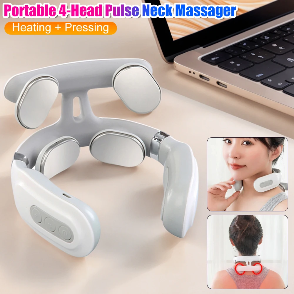 Portable Intelligent Pulse Massagers USB Rechargeable 4-Head Neck Massager Adjustment Heating Pressing Cervical Spine Massager
Portable Intelligent Pulse Massagers USB Rechargeable 4-Head Neck Massager Adjustment Heating Pressing Cervical Spine Massager