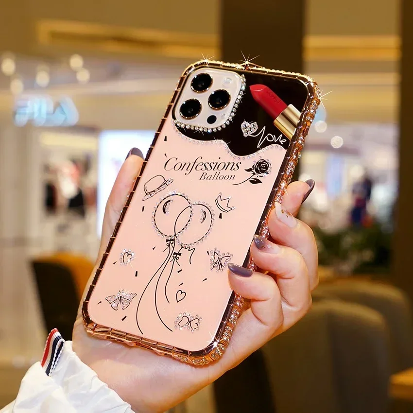 Rhinestone Crystal Diamond Metal Bumper Case For iPhone 16 15 14 Plus 13 12 11 Pro Max Acrylic Balloon Pattern Back Film Cover
Rhinestone Crystal Diamond Metal Bumper Case For iPhone 16 15 14 Plus 13 12 11 Pro Max Acrylic Balloon Pattern Back Film Cover