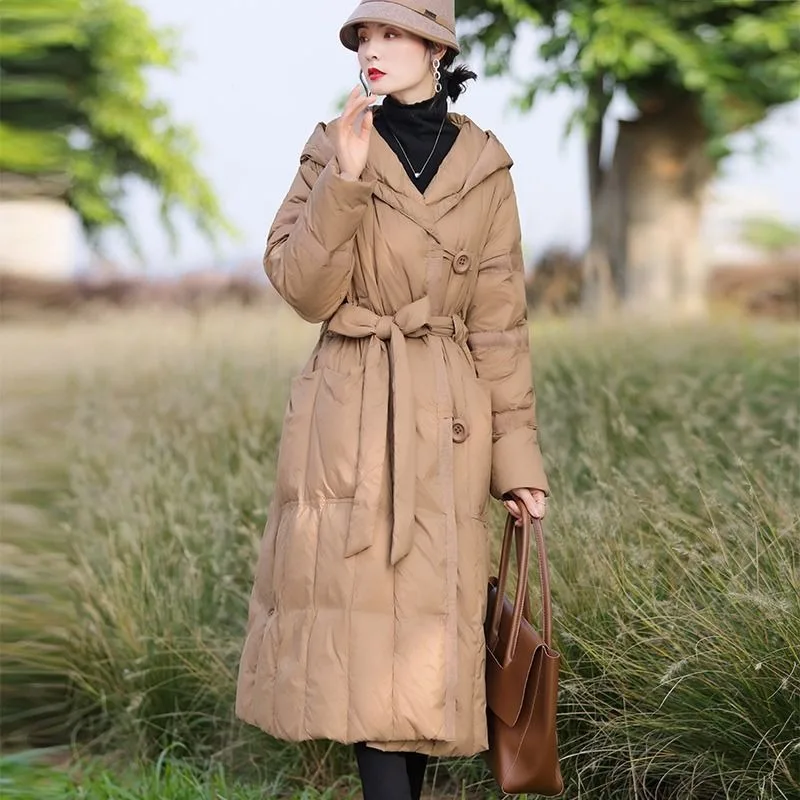 Monochrome Baggy Down Jacket for Women, Hooded, Long Overknee, Thick Warm Parkas, Casual Outwear, Female Fashion, New, Winter
Monochrome Baggy Down Jacket for Women, Hooded, Long Overknee, Thick Warm Parkas, Casual Outwear, Female Fashion, New, Winter