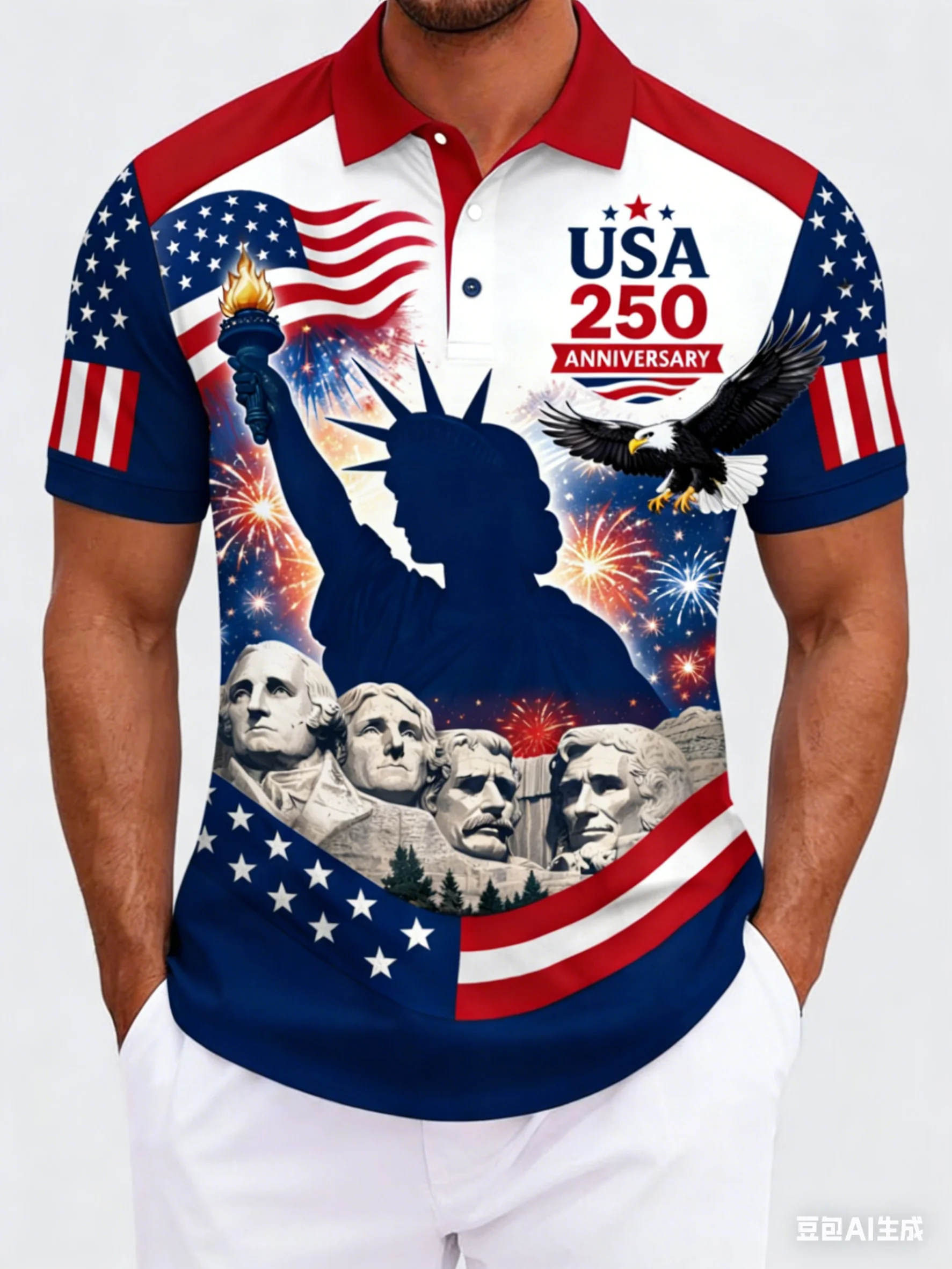 Men's USA 250 Years Strong Bald Eagle Polo Shirt 3D Print Patriotic USA Flag Short Sleeve Casual Breathable Athletic Top 2026
Men's USA 250 Years Strong Bald Eagle Polo Shirt 3D Print Patriotic USA Flag Short Sleeve Casual Breathable Athletic Top 2026