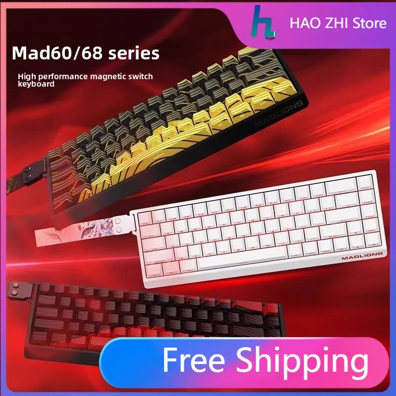MADLIONS MAD60/68 Mechanical Keyboard custom Magnetic Switch Keyboard Wired RGB Hot Swap Keyboard for Gaming Crush80 Gift
MADLIONS MAD60/68 Mechanical Keyboard custom Magnetic Switch Keyboard Wired RGB Hot Swap Keyboard for Gaming Crush80 Gift
