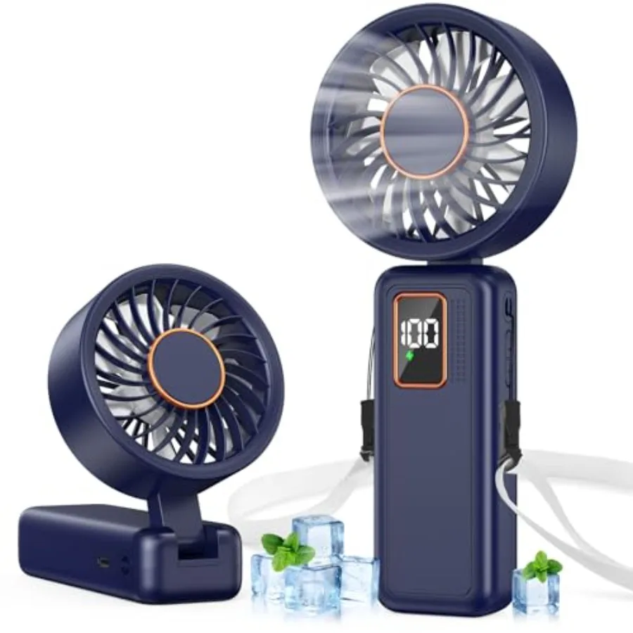 Handheld Fan, 5 Speed and 14H Cooling Time Portable Fan, 6000mAh USB Rechargeable Mini Fan with LED Display, Powerful but Quiet
Handheld Fan, 5 Speed and 14H Cooling Time Portable Fan, 6000mAh USB Rechargeable Mini Fan with LED Display, Powerful but Quiet