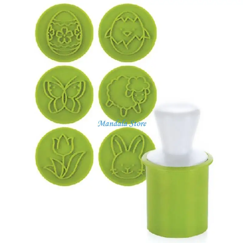 U2JC 6 Pieces Cookie Stamps Set Round Cookie Embossing Mold with Handle Homemade Tool
U2JC 6 Pieces Cookie Stamps Set Round Cookie Embossing Mold with Handle Homemade Tool