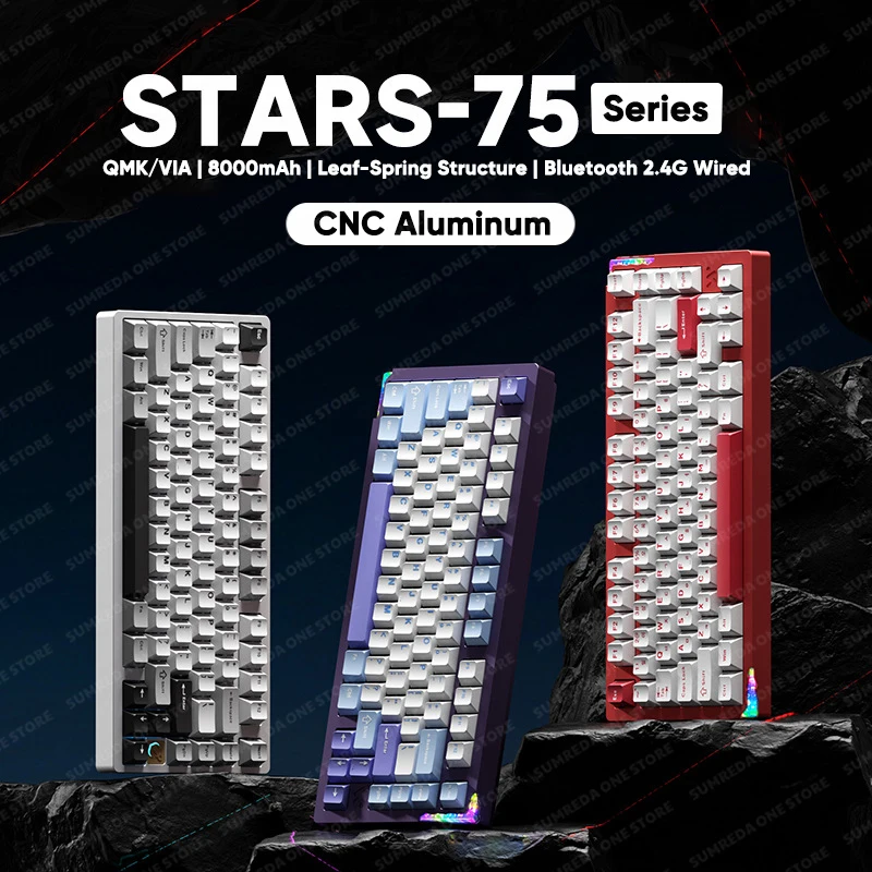 WEIKAV Stars75 Беспроводная алюминиевая механическая клавиатура 75 клавиш QMK VIA Buletooth 2,4G Проводная RGB горячая замена геймерская бесконтактная клавиатура
WEIKAV Stars75 Беспроводная алюминиевая механическая клавиатура 75 клавиш QMK VIA Buletooth 2,4G Проводная RGB горячая замена геймерская бесконтактная клавиатура
