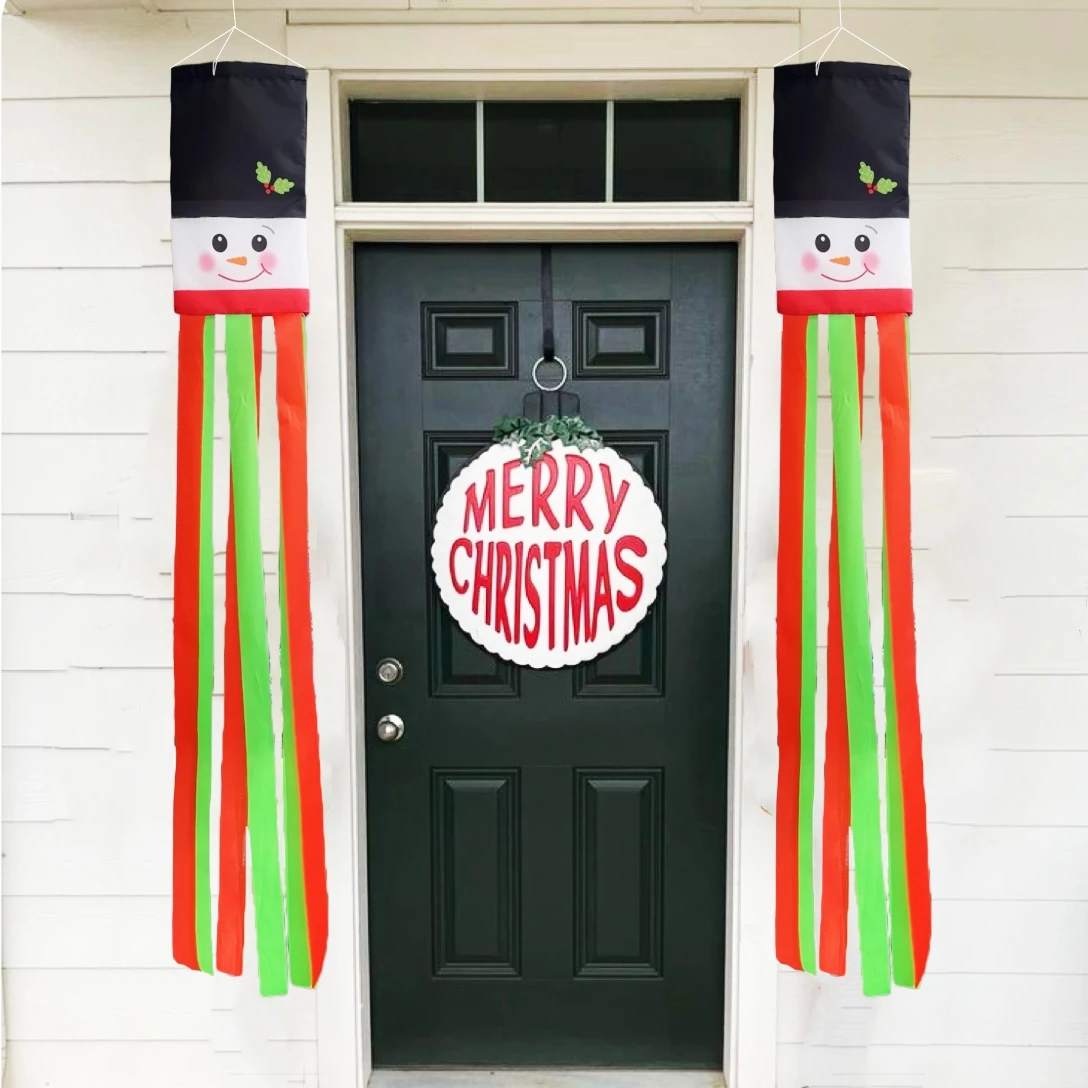 Merry Christmas Snowman Cute Outdoor Windsock, Polyester material, Christmas Party Garden Celebration Garden Wind spinner
Merry Christmas Snowman Cute Outdoor Windsock, Polyester material, Christmas Party Garden Celebration Garden Wind spinner